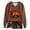 Coffee 0902 sweatshirts, variant on Womens Plus Size Halloween Sweatshirts Trendy Pumpkin Floral Printed Long Sleeve Graphic Tops Fall Loose Fit V Neck Tshirts Pullovers Red XL