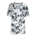 thumbnail image 7 of Maqroz Pajama Sets for Women 2 Piece Soft Sleepwear Short Sleeve Top and Shorts 2 Piece Loungewear Floral Print Nightwear with Pockets Comfortable Breathable Pjs Sets Casual Home Wear, 7 of 7