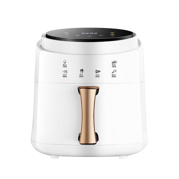 8L Large Air Fryer Oven, 1400W w/ 60-Min Timer & Precise Temp Control (60°-200°C), 8 Presets, Non-Stick Basket, Dishwasher Safe, Overheat Protection - Family Size Hot Air Fryer