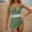 Army Green, variant on Women's Swimwear One Piece Tummy Control Underwire 2025 Spring Fashion Conservative Solid Color Skirt Style Split Joint Swimsuit Set