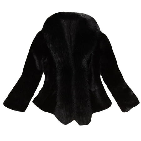 jovati Women Faux Pelt Coat Elegant Thick Warm New Fashion Outerwear ...