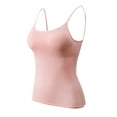 thumbnail image 4 of ZyeKqe Tank Tops for Women Built in Bra Spaghetti Strap Camisole Tops Crewneck Sleeveless Undershirts Vest Loungewear, 4 of 7