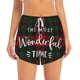 thumbnail image 2 of Balery Wonderful Time Christmas Pantalones cortos deportivos para mujer con forro y dos bolsillos, elásticos, para entrenamiento, gimnasio, yoga-Small, 2 of 7