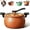 Orange, variant on Multi-functional, large-capacity non-stick pressure cooker, 8-quart low-pressure cooker, with transparent glass lid and anti-scald handle, suitable for home cooking, making soups, and stews.