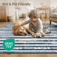 thumbnail image 4 of ODIKA 8'x10' Washable Area Rug Boho Striped Farmhouse Vintage Geometric Stripe Motifs Southwestern for Living Room, Under Sectional, Family , Durable, Non-Slip, 4 of 7