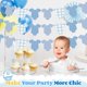 thumbnail image 5 of Banner KINGZONE de decoración para baby shower con body azul, 5 of 7