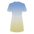 thumbnail image 3 of Ersazi Robe pour Femmes 2023 Mode pour Femmes Col Rond Chandail à Enfiler avec Manches Courtes Imprimées Décontractée Ample Longueur Genou en Liquidation Bleu G, 3 of 4