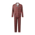 thumbnail image 2 of Jaweiwi Christmas Family Pajamas Matching Sets Plaid Tops and Elastic Waist Pants Baby Romper Sleepwear with Dog, 2 of 10