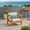 Beige, variant on Elisha Outdoor Acacia Wood Club Chair with Cushion, Teak and Beige