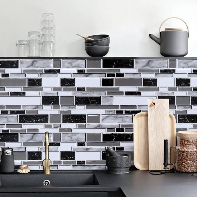 Papel tapiz para cocina Livebor 30 x 200 cm impermeable mosaico