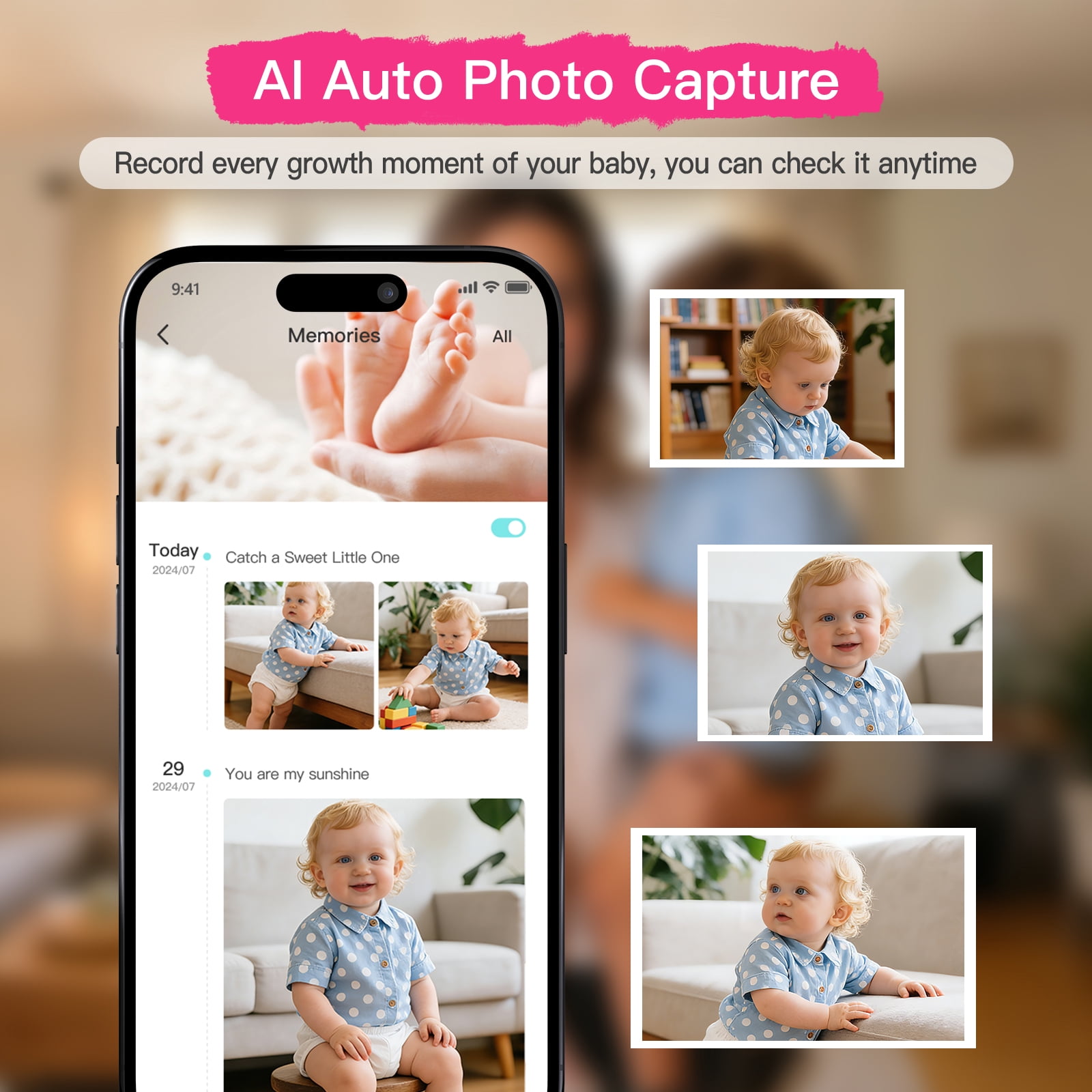 1080p Smart 2Camera Video BabyMonitor,Wifi On/Off Switch,2.8" inch Display or WiFi Remote Access,NightVision,1500ft Long Range,2-Way Talk,Sound Alert,Temperature Sensor,Lullabies Feeding Remind