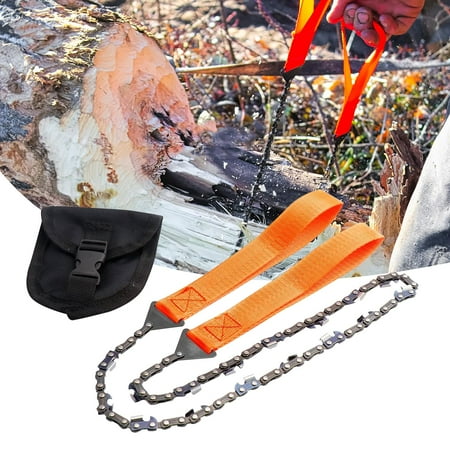 

pocket Wire Saw Flexible with Bag Heavy Duty Portable Camping Saw Portable Hand Saw for Emergency Gardening Hiking Cutting Orange