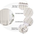 thumbnail image 3 of Simple Line White Bathroom Shower Curtains with 12 Hooks Polyester Waterproof Shower Curtain for Stalls and Bathtubs Beige Modern Art Geometric Decorative Bathroom Privacy Curtain 36x78 Inches, 3 of 9