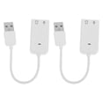 thumbnail image 1 of Miangastore External Sound Card Usb White 2Pcs 1.97 x 0.39 x 0.2 In, 1 of 8