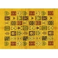 thumbnail image 1 of Ahgly Company Indoor Rectangle Oriental Yellow Modern Area Rugs, 8' x 12', 1 of 4
