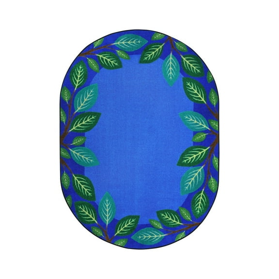 Breezy Branches 5'4" x 7'8" Oval Area Rug In Color Multi-Color:Multi,Material:Nylon