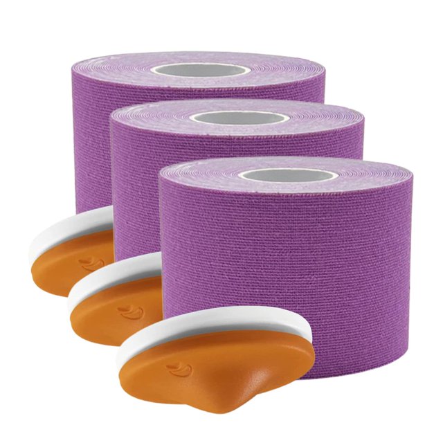 3Pcs/Set 5cm Sports Tape with Trigger Buttons Release Tense Muscles Pain Relief Athletic Muscle Recovery Kinesiology Tape Patches Kit for Running