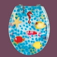 thumbnail image 2 of Renovator's Supply Sea Horse Polyresin Round Toilet Seat Adjustable Elongated Hinge, 2 of 2