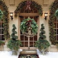 thumbnail image 5 of Farmhouse Christmas Wreaths for Front Door, 12 Inch Rattan Wreaths for Decorating Christmas, Golden Bells Hang Center Door Winter Wreath, 5 of 9