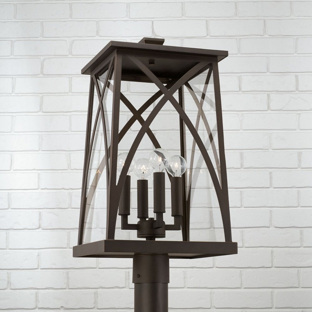 Capital Lighting - Marshall - 4 Light Outdoor Post Lantern In Transitional