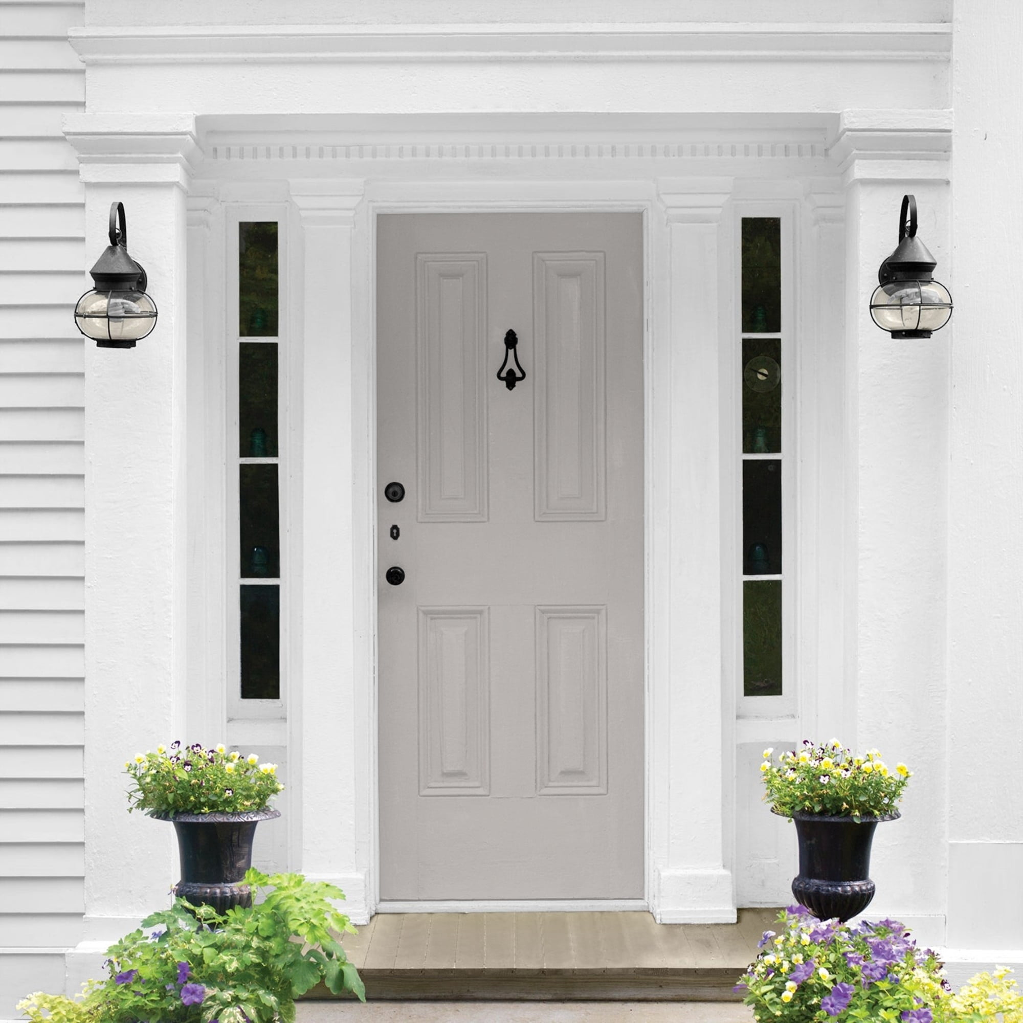 Glidden HEP Gray Marble / Grey Semi-Gloss Exterior Paint with Primer, 1 Gallon