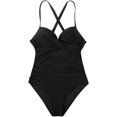 thumbnail image 2 of Maillot de Bain une Pièce Découpé pour Femmes Contrôle du Ventre Dos Croisé, 2 of 7