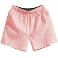 thumbnail image 5 of Huanglei Men's Casual Shorts ,Linen Waist Loose Fit Shorts For Men Solid Color Casual Beachwear 3/4 Length Summer Trousers (Pink ,X-Large), 5 of 5