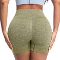 thumbnail image 5 of felwors Tummy Control Biker Shorts Lifting Seamless Yoga Athletic with Pockets Running Yellow for Size L, 5 of 6