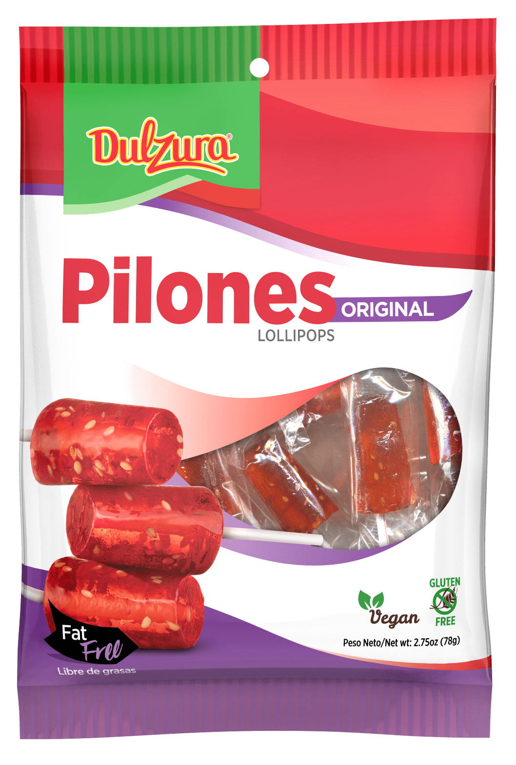 (5 pack) Dulzura Pilones (Lollipop) 2.75oz Bag