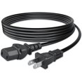 thumbnail image 1 of Chenchen 6.6ft/2m UL Listed 2-Prong AC Power Cord Cable Lead Replacement for Sony Bravia 32-85" TV 1-835-143-11 1-824-964-12 2-Slot Non-Polarized 10A 125V 18AWG, 1 of 1