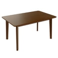 thumbnail image 6 of GZXS Rustic Kitchen Table, 47" Rectangle Dining Table with Solid Wood Legs, 330lbs Load Capacity, Multipurpose Computer Desk & Dinner Table for Home Office (Walnut), 6 of 7