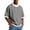 Gray #2, variant on Waffle T Shirts for Man Plus Size Loose Short Sleeve Shirt Crew Neck Color Block T-Shirt Casual Travel Basic Top with Zipper Pocket,Navy 4XL