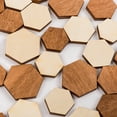 thumbnail image 4 of Fridge Magnets Office Magnets, Hexagon Fridge Magnets, Natural and eco-Friendly Wooden Magnets. Brown Small Size, 4 of 5