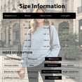thumbnail image 4 of Nestiefly Oversized Crewneck Sweatshirt Women Fleece Long Sleeve No Hood Pullover Fall Casual Sweat Shirts Dark Gray M, 4 of 7
