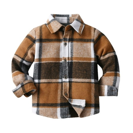 

Kids Toddler Baby Unisex Unisex Autumn Winter Plaid Tops Shirt Coat Clothes and Pullover Windbreaker Boys Wears Kids Nylon Jacket Kids Padded Coat Winter Jacket Boy Toddler Boy Kids Winter Coat Jacket