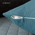 thumbnail image 6 of Subrtex Soft 2 pack Rhombus Patterned Decorative Square Throw Pillow Covers, 18"*18", Turquoise, 6 of 7