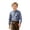 A-Dark Blue7, variant on JAJAHO Boys Button Down Shirt Long Sleeve Plaid Dress Shirts With Pocket Stand Collar Regular Fit Blouses Formal Wear For Kids 2-14Y Trendy Tops