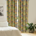 thumbnail image 2 of Ambesonne Traditional Curtains, Azulejo Tile Mosaic, Pair of 28"x63", Multicolor, 2 of 5