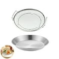 thumbnail image 4 of Shoreew Stainless Steel Mesh Oil Filter Tray Vegetable Dessert Strainer Dishwasher Safe Double Handles Drain Basket Colander, 4 of 7