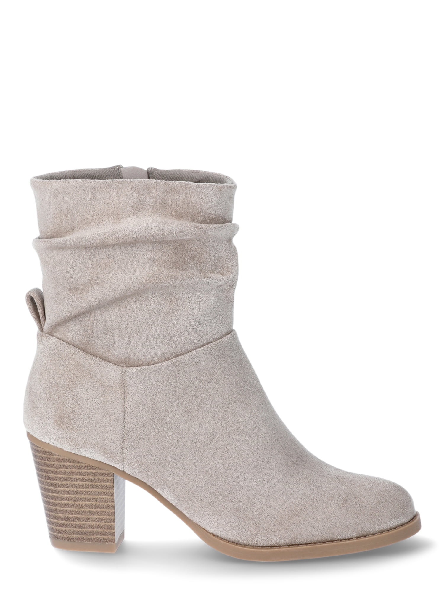 Time and Tru Women's Western Slouch Heeled Booties