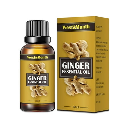 ibaste Belly Drainage Ginger Oil | Ginger Essential Oil for Weight Loss | Body Massage Oil Slimming Tummy Ginger Oil, Lymphatic Drainage Ginger Oil for Improving Blood Circulation