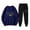 Navy, variant on Fgnfyis Women Two Piece English Print Long Sleeved Sweatshirt Women's Trousers Suit Beige S