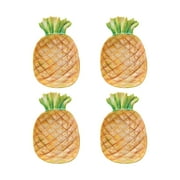 UPware 4-Piece Pineapple Heavyweight and Durable Melamine 10.75 Inch Plate