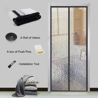 Upgraded Magnetic Thermal Insulated Door Curtain, Ultra-Durable Doorway Door  Cover Curtain, Temporary Door Insulation to Keep Warm in Winter and Cool in  Summer, Attic Door Insulation Cover 