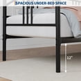 thumbnail image 6 of Sturdy Metal Daybed – Arched Headboard Sofa Bed with Steel Slat Support, Versatile Design for Living Room, Bedroom & Guest Room, 6 of 35
