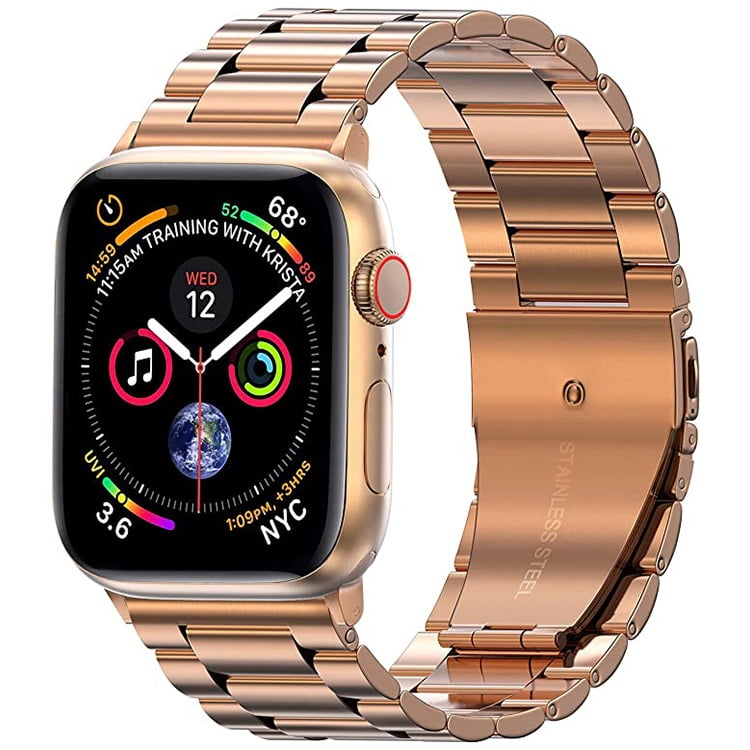 Wish Compatible with Apple Watch Band 38mm 40mm 41mm, Business Stainless Steel Metal Wristband for iWatch SE & Series 7 6 5 4 2 1(Rose Gold, 41mm 38mm) S1554 - Walmart.com