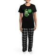 thumbnail image 4 of CafePress - I Want To Be Inside You Women's Dark Pajamas - Women's Short Sleeve Print T-Shirt and Pants Dark Cotton Pajama Set, 4 of 7