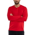 thumbnail image 4 of X RAY JEANS Mens Long Sleeve Henley T-Shirt, Racer Red, L, 4 of 9