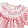 thumbnail image 4 of Sopiago Baby Girl First Birthday Outfit One Silly Goose Bubble Romper Birthday Girl Smocked Onesie Cute Summer Cake Smash Outfit (Red,12-18 Months), 4 of 6
