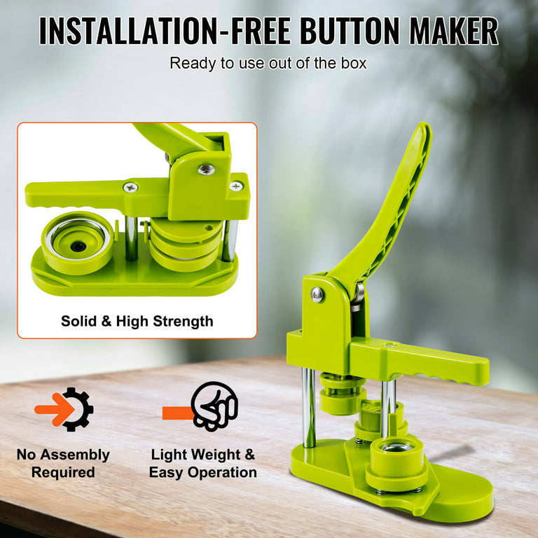 1 25mm Button Maker Machine Installation-Free DIY Pin Badge Punch Press Kit